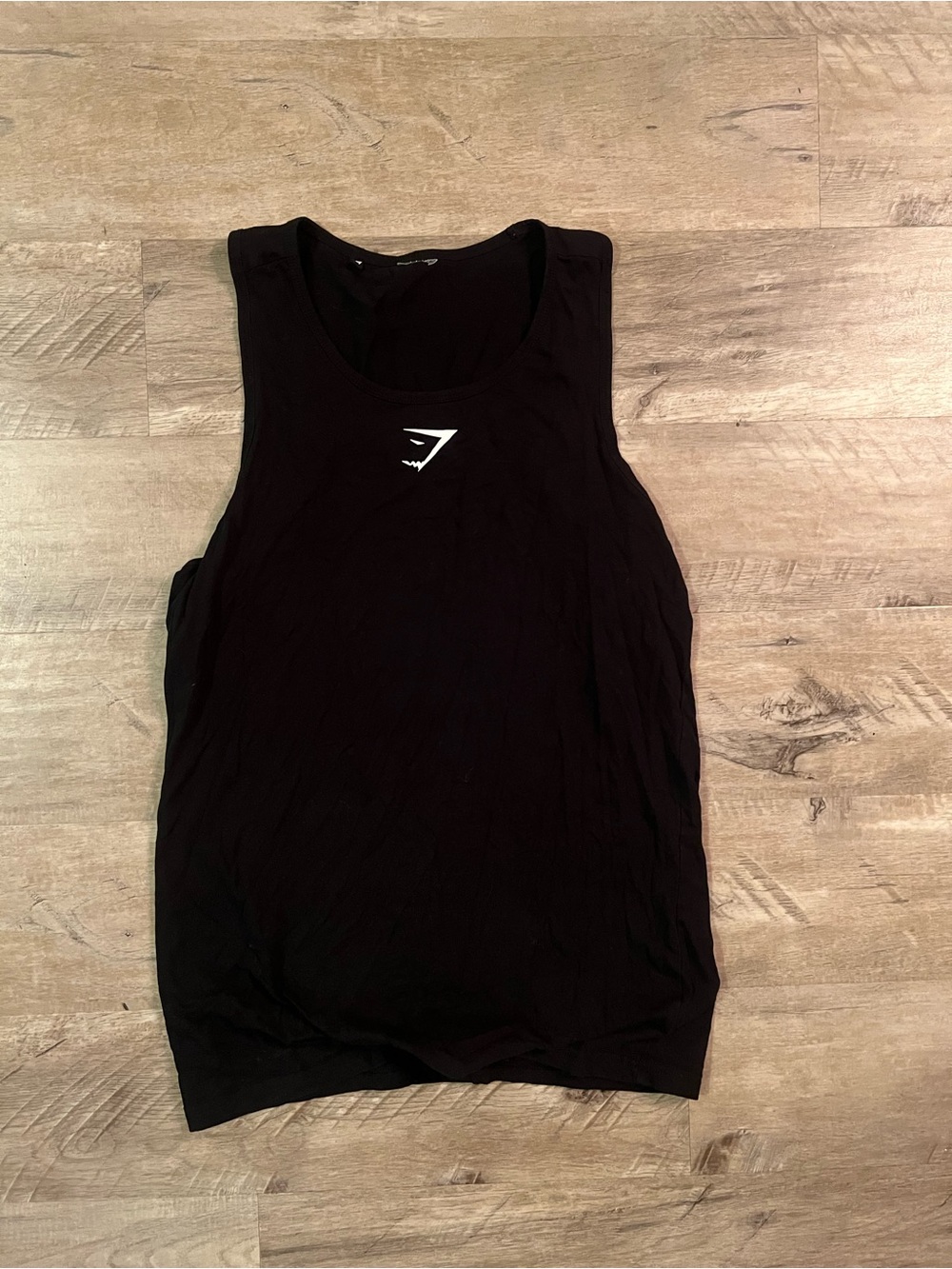 Gymshark Men's Logo Tank Top Black Polyester Medium Gym & Training Sleeveless
